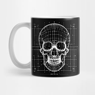 skull blueprint design Mug